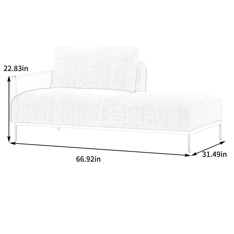 Comfortable recliner with solid wood frame, Left Hand Facing