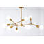 9-Light Antique Gold Branch Frame Chandelier