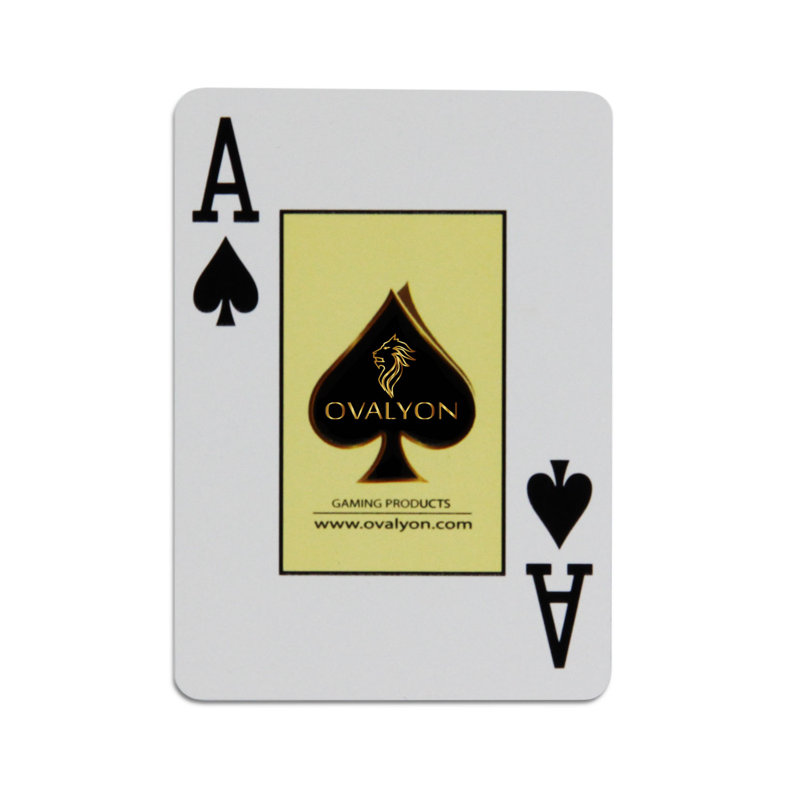 Dés et carte de jeu ovalyon poker, Or