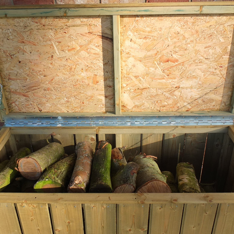127cm W x 56cm D Solid Wood Log Store