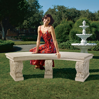 Salentino Crescent Resin Garden Bench