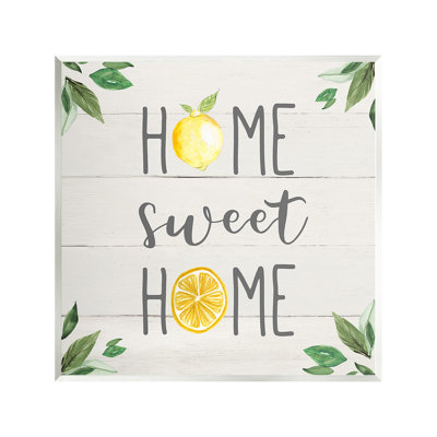 Sweet Home with Lemons Wall Plaque Art by Carol Robinson