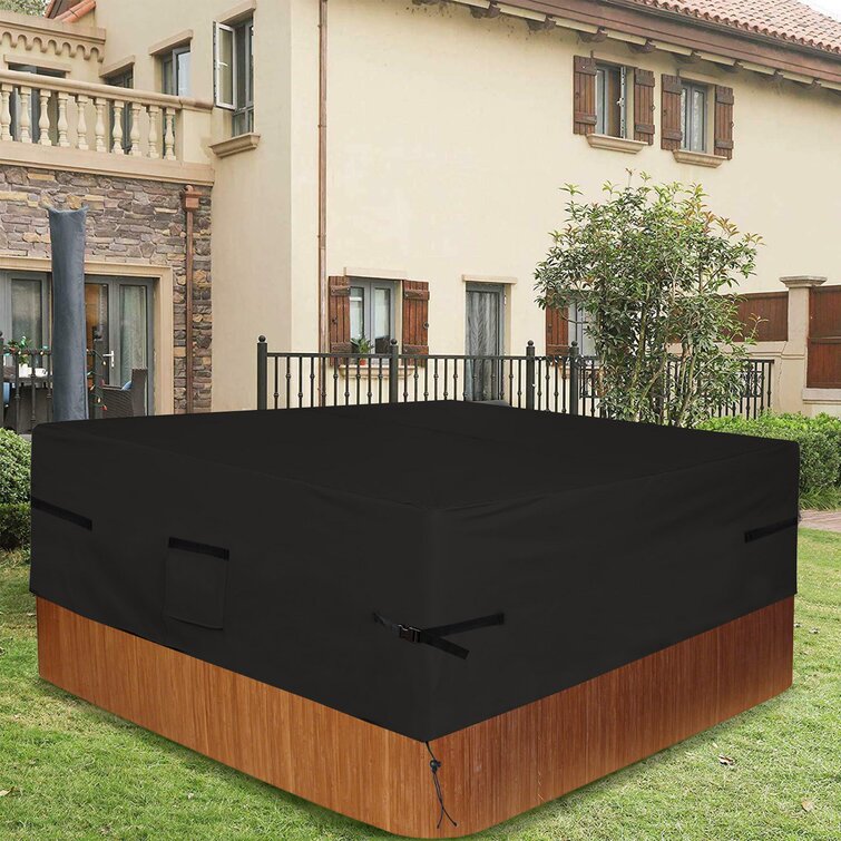 Lucky Monet Slip Resistant , Antimicrobial Square Hot Tub Cover in ...