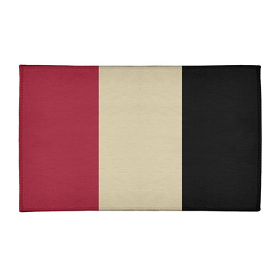 Tapis rouge/sable rouge/noir à tissé à plat sedona Arizona