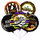 Bouquet de ballons d'Halloween PMU - 5 pièces assorties ballon d'Halloween 18 po Mylar