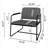 Whythe Modern Upholstered Steel Accent Chair in White-981651026-981651027