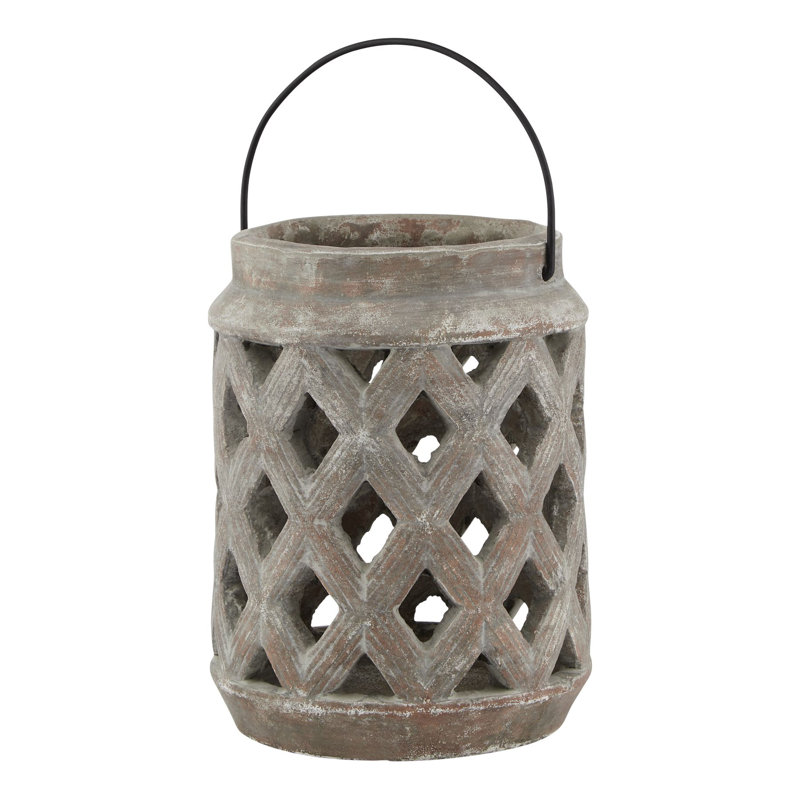 Andrian Ceramic Candle Accessories, 23cm H x 17cm W x 17cm D, Brown