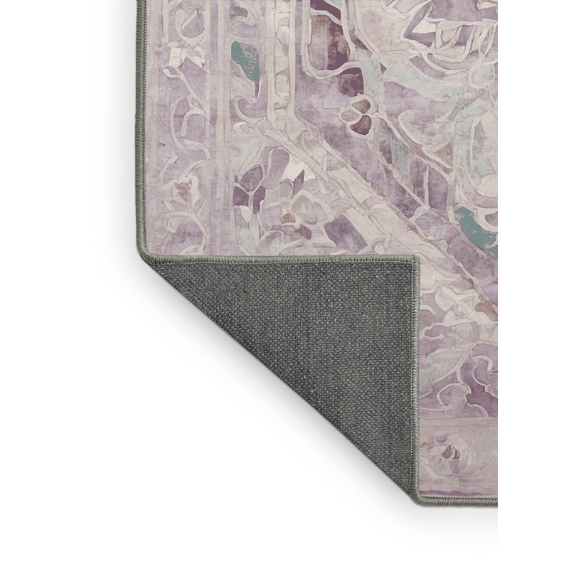 Tapis gris soyeux et moelleux, Rectangle 7 pi x 9 pi