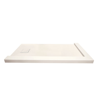 Base de douche de remplacement pour baignoire 63 "x 36" avec double seuil réglable et drain de bout Transolor