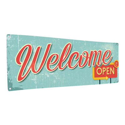 «Retro Welcome Metal Sign»