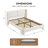 Upholstered Platform Bed with Wingback Headboard and Charging Ports-612863101