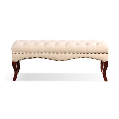 Banc rembourré beige