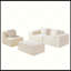 Canapé modulaire convertible en velours côtelé avec repose-pieds et coussins Cozyform, canapé-lit modulaire en forme de L pour le salon