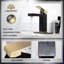Robinet de lavabo vasque, robinet de lavabo à cuve simple à poignée simple avec ensemble de bonde escamotable-115509069