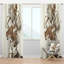 Panneau de rideau simple semi-diaphane abstrait Gold Glam Squares III-44739683
