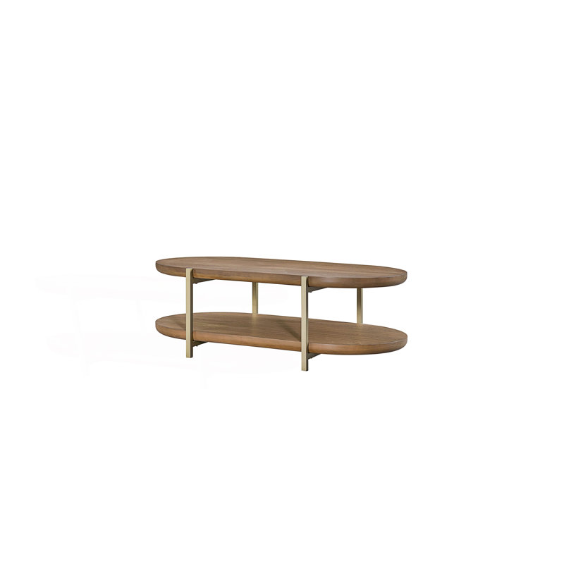Cocktail Table With Storage Shelf, Center Table