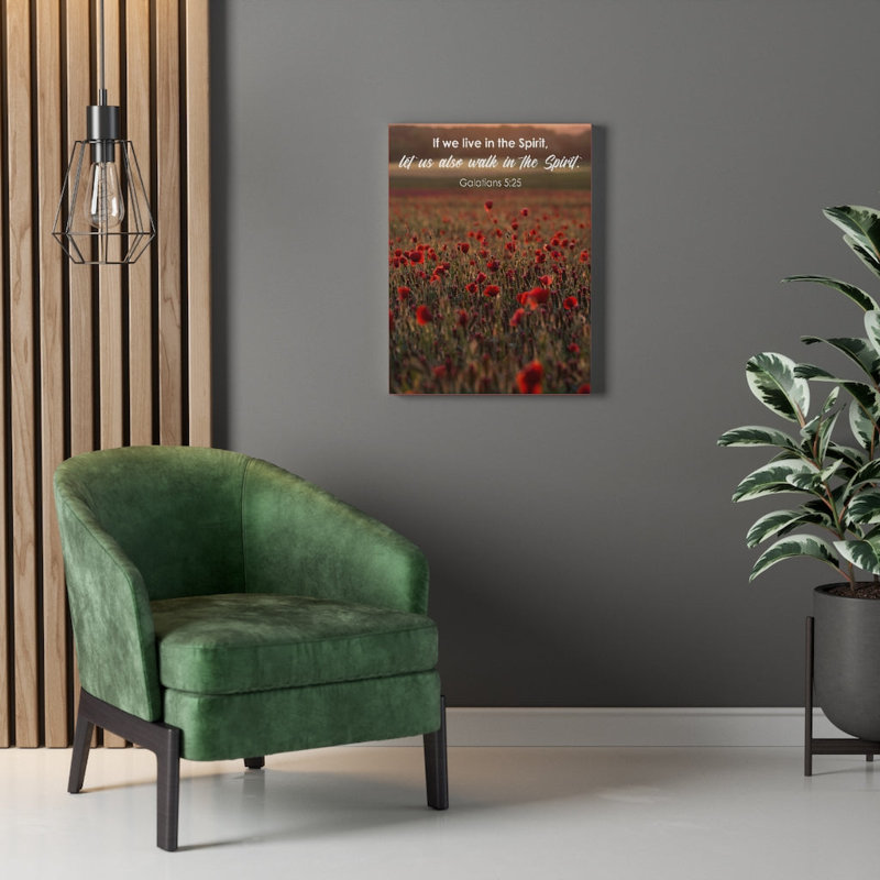 Live in the Spirit Galatians 5:25 1 Piece Wrapped Canvas Wall Art, 41cm H x 30cm W