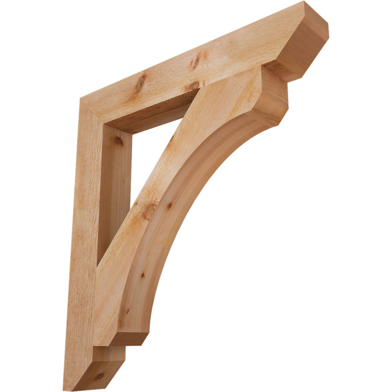 Support en bois / corbeau, H 44 po x l 6 po x P 40 po, Cèdre rouge de l'Ouest (scié brut)