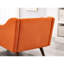 Chaise longue contemporaine en velours orange - Superbe fauteuil lounge avec revêtement doux
