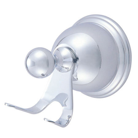 Restoration Wall Mounted Chicago Robe Hook, Polished Chrome