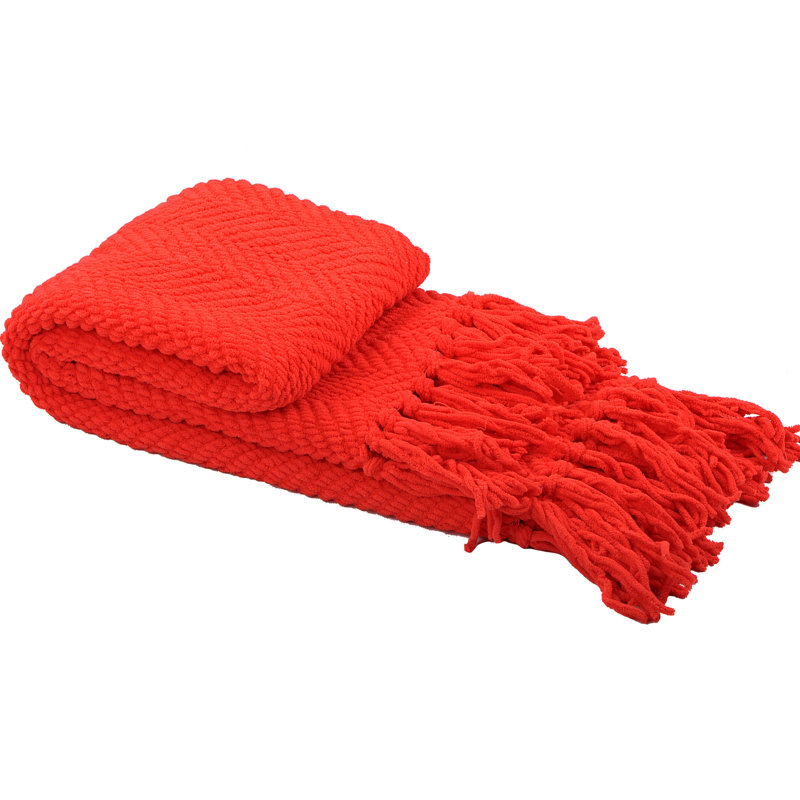 Jeté en tricot de tweed, Fiesta, 50 po x 60 po