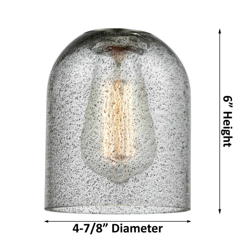 Odele 1 - Light Single Pendant, No Bulb Included, Charcoal, Polished Chrome