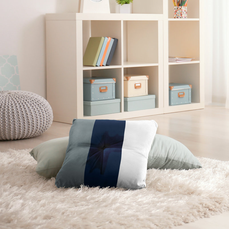 Coussin de plancher touffeté , 30 po x 30 po, Touche bleue, à l'étranger