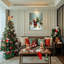 Art mural sur toile Santa Deer Snow-2051457161