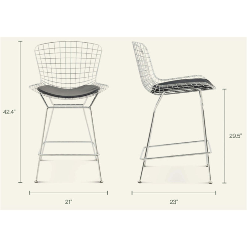 Set Of Two Bertoia Bar Stools  Frame (No Including  Table)