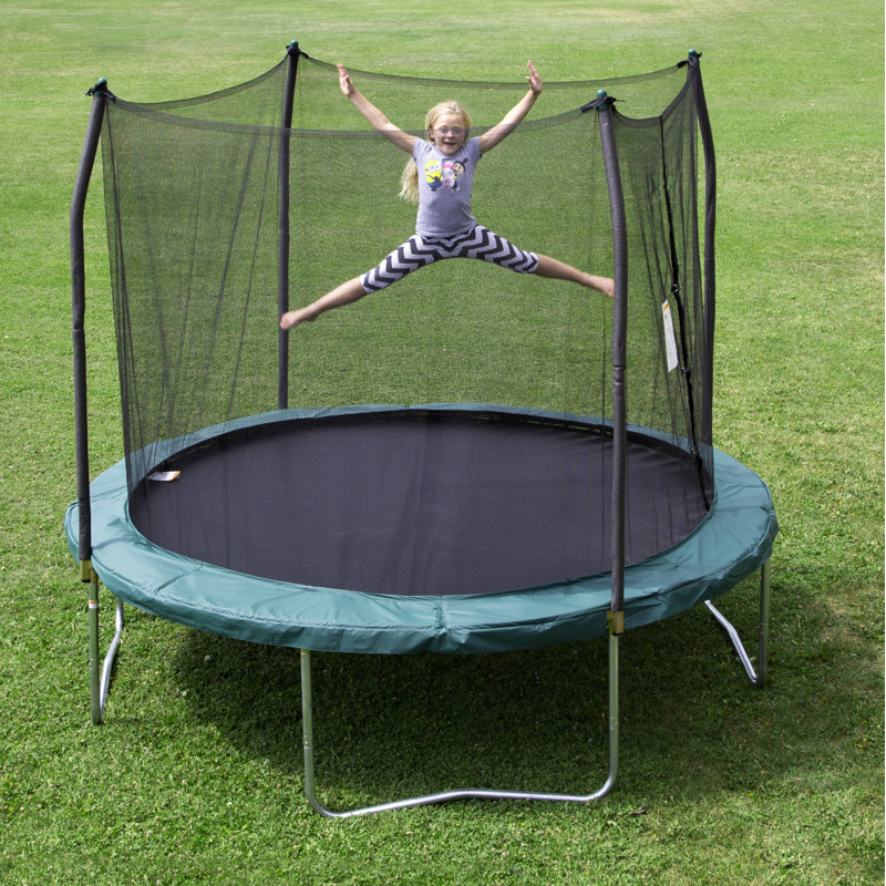 Trampoline extérieur rond 10 pi avec enceinte Skywalker Trampolines - vert