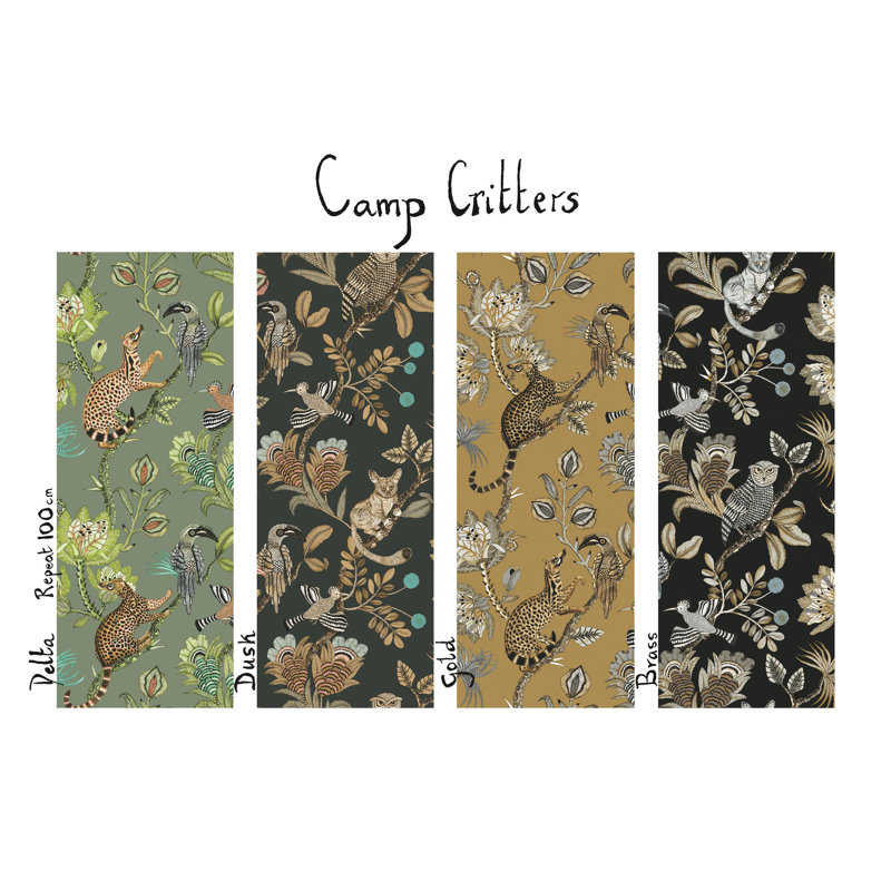 Ardmore 'Camp Critters' Velvet Pouf