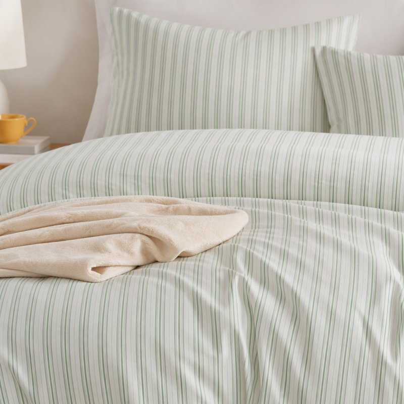 Ensemble de couette pour grand lit 3 pièces, vert sauge, King Duvet Cover + 2 Shams, Sage Green
