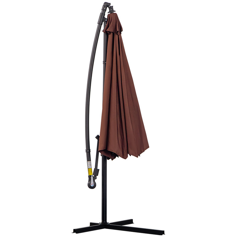 Breanne Tilt Cantilever Parasol, Brown, 255 cm H x 295 cm W x 295 cm D