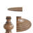 46" Round Reclaimed Walnut Pedestal Dining Table - Rustic Charm for Your Home