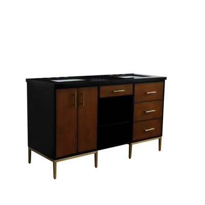 Ensemble de meuble-lavabo double 61 "
