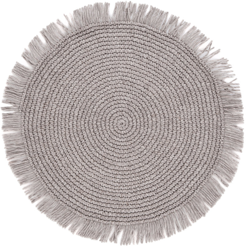 Wathen Hand Woven Pet Yarn Rug, Round 5'