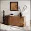 Buffet moderne avec textures 3D avec rangement, luxueux buffet anti-déversement pour la cuisine et le salon, largeur de 59 pouces