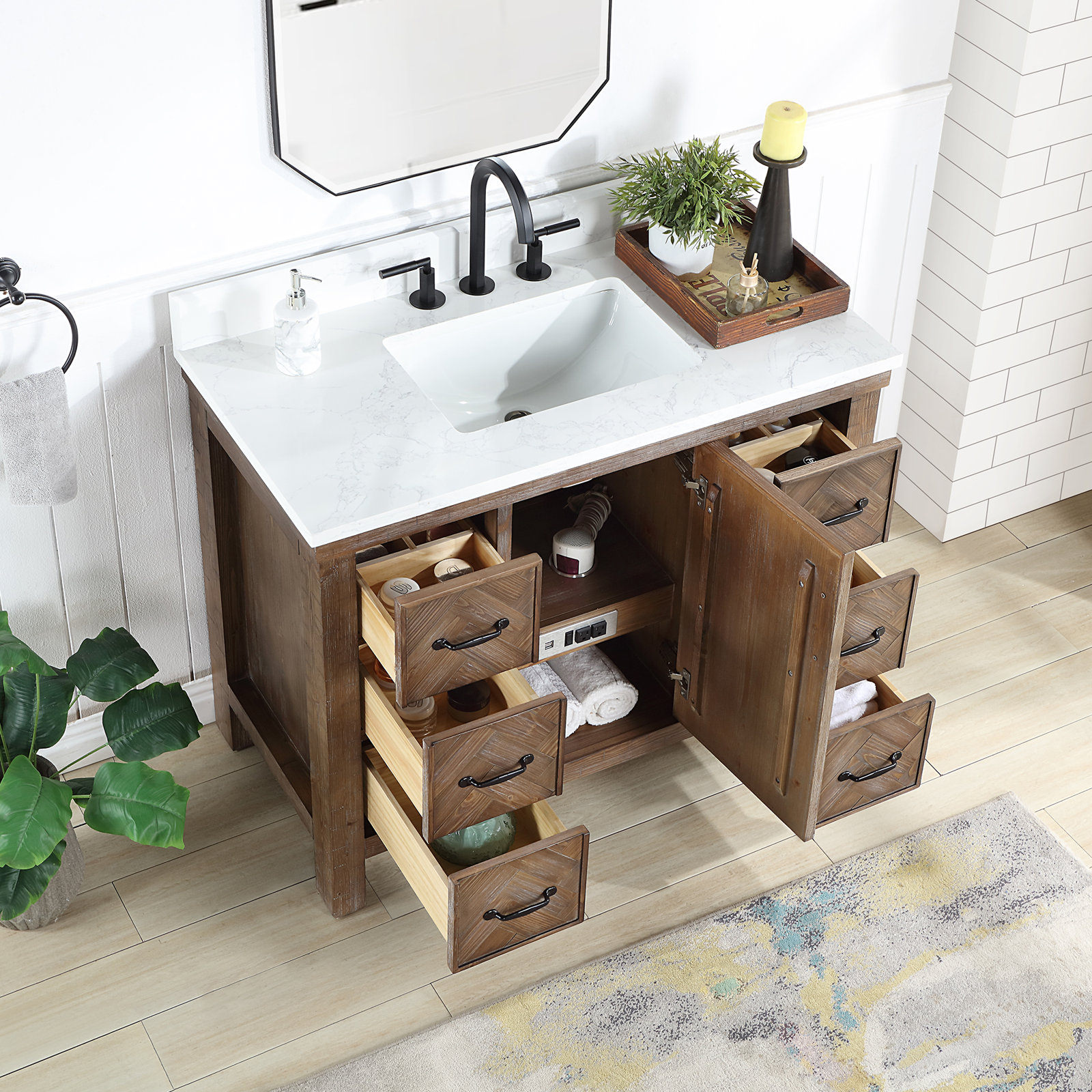 Javier 42" Single Bathroom Vanity, Antique Gray