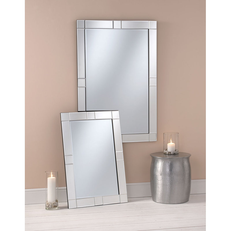 Cooksey Wood Flat Wall Mirror, 120cm H x 80cm W