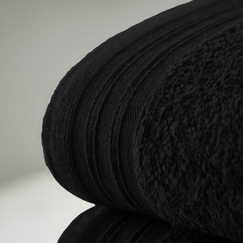 4pk Wilsford Bath Sheet 75x135, Black