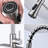 Brushed Nickel Single Handle Commercial Modern Spring High Arc Kitchen Faucet Water Filter System Bends As You Want