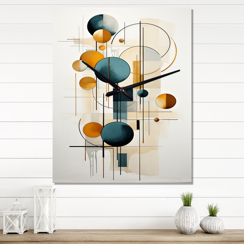 Horloge murale géométrique moderne Sweet Serenity, H 40 po x l 30 po x P 1 po