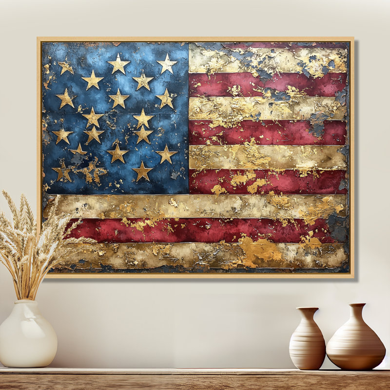 Lakéda - États-Unis, art mural, H 24 po x l 32 po, Reproduction avec cadre flottant, Crème, crème