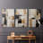 Abstract Series CXXXIV -Set Of 3 Gallery Wrapped Canvas -Ready to Hang-107312064
