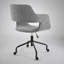 Chaise de bureau contemporaine réglable en métal noir et tissu gris, conçue de manière ergonomique pour un confort et un style optimaux.