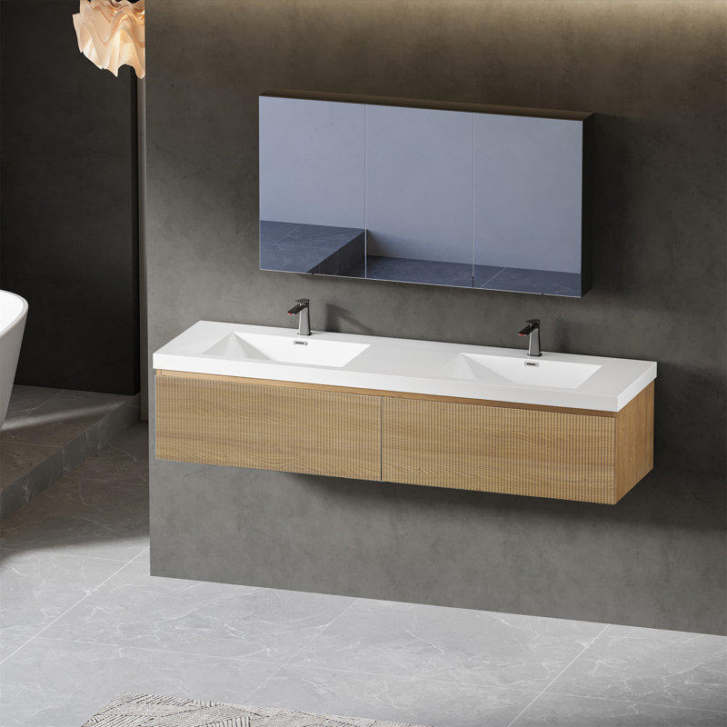 Ensemble de meuble-lavabo flottant 72 po avec évier 72 po