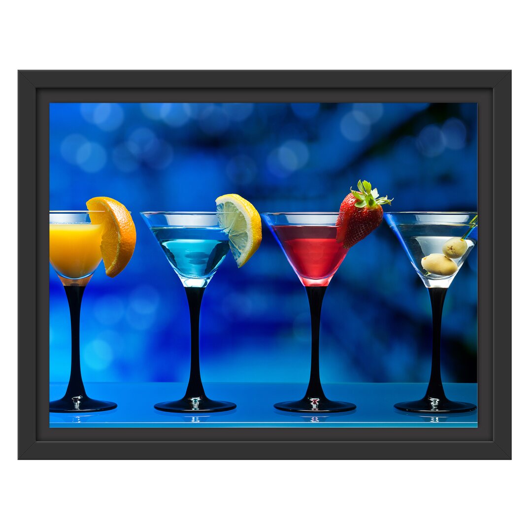 Gerahmtes Wandbild Vier Martinis