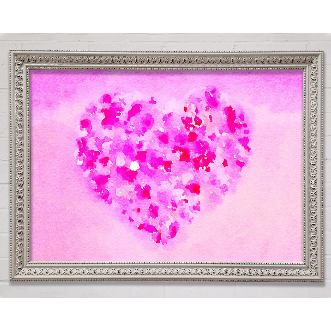 Love Heart Of Petals - Einzelner Bilderrahmen Kunstdrucke