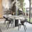 Wakenda 63" Modern Rectangular Sintered Stone Dining Table With Stainless Steel Base-38223442-38223445