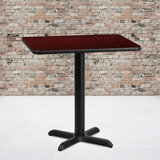 Jaramillo Rectangular Laminate Table Top with Standard or Bar Height Table Base